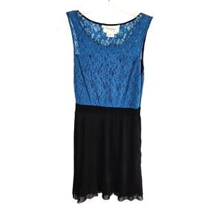Coincidence & Chance Women's Dress Medium M Blue Black Sleeveless Misses Sz 8 10